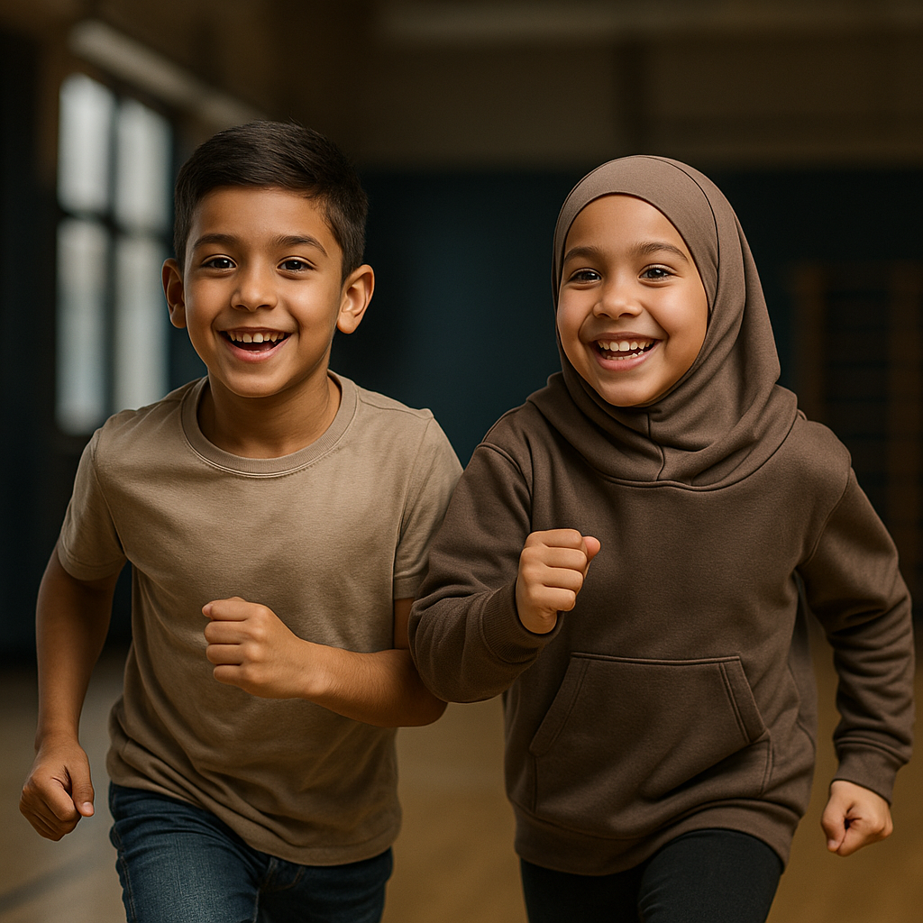 Enfants musulmans actifs